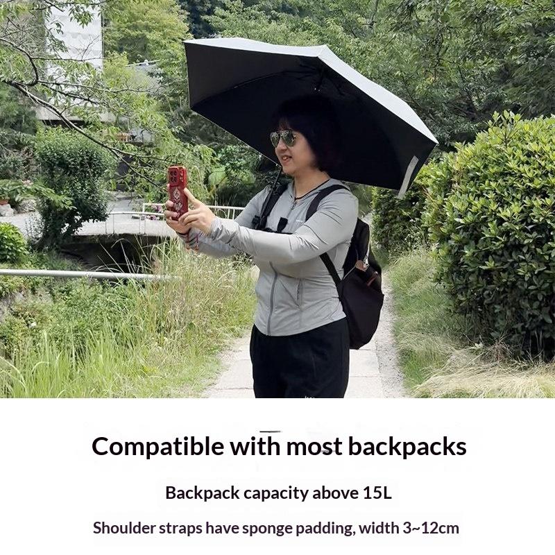 Backpack Umbrella Clip Handsfree Lightweight Outdoor Hiking Fixed Umbrella Holding Device For Easy Trekking 1set