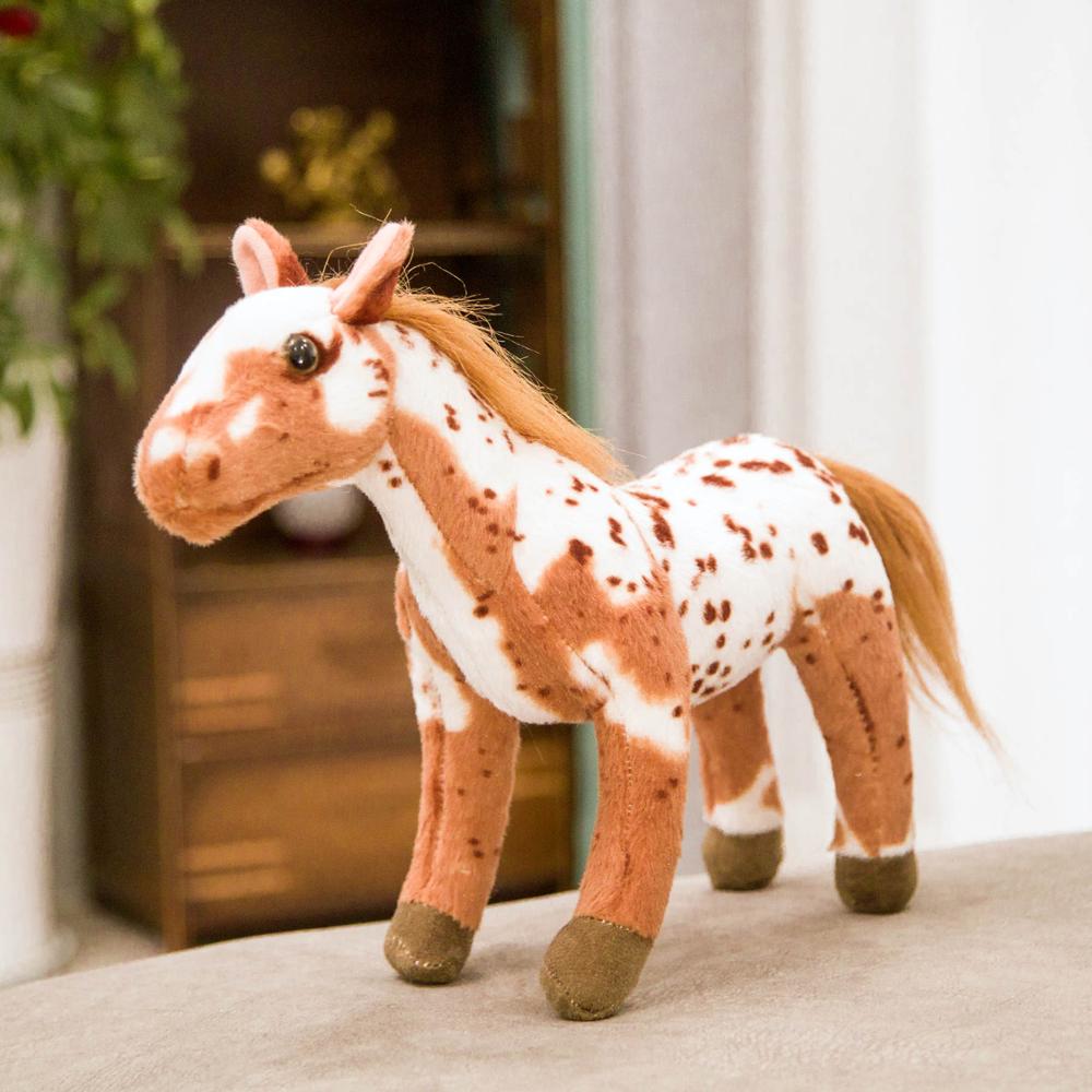 Plush lifelike Horse High-Quality Toy Stuffed Animal Doll Birthday Gift Idea Horseplay Decoration High Quality Toy 30cm