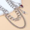 Heart Charm Jeans Chain for Women Men Decorative Waist Chain Wallet Chain Multilayer Metal Hiphop Chain for Street Wear