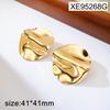 18K Gold Stainless Steel Geometric Earrings: Fashionable, Versatile, Luxury Studs for Women