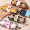 Snow Mochi Mooncake Box: Egg Yolk Crisp & Meat Floss Ice Skin Small Cake Packaging (3 Pieces) - Transparent for Mid-Autumn Festival