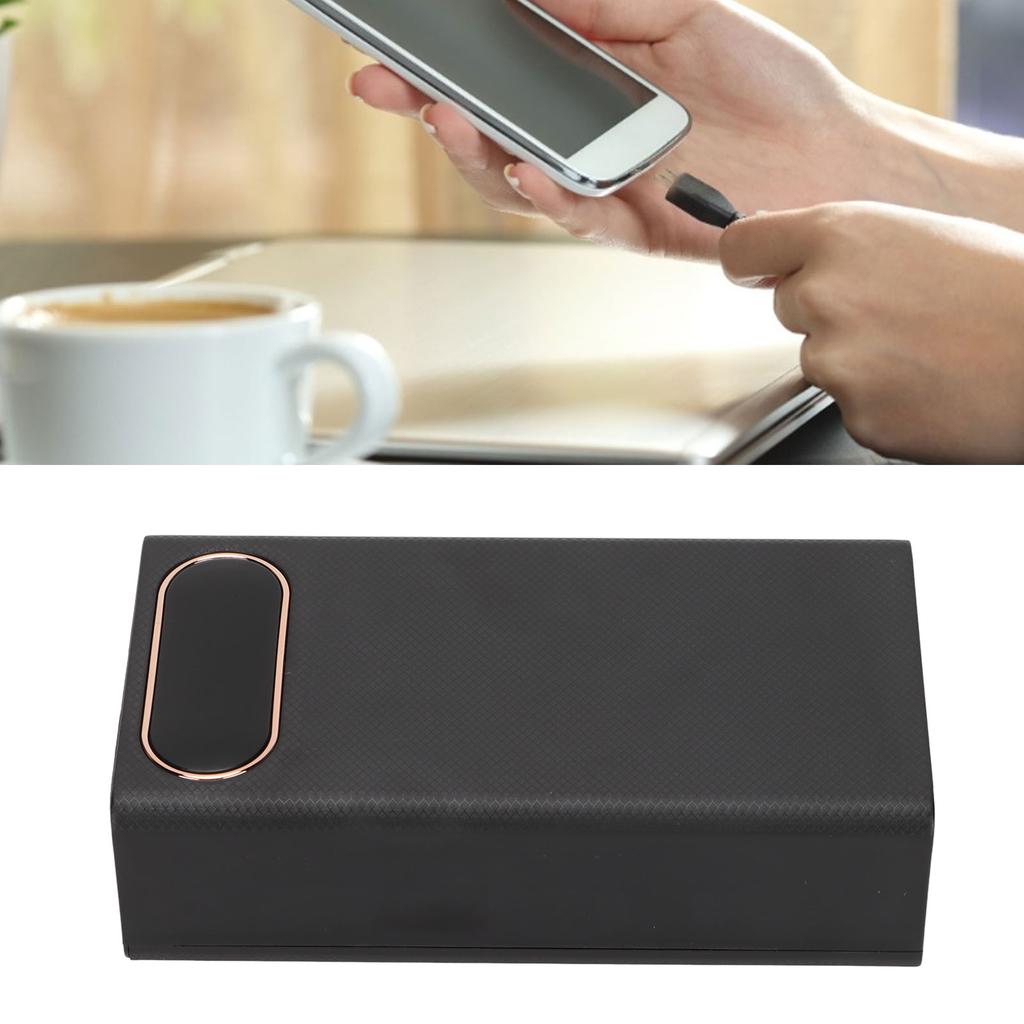 10W   18650 Portable Power Bank Case L12 Mobile Battery   12 Batteries Capacity with 2 LED Lights LCD Display