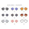 Vintage Steampunk Unisex Sunglasses Luxury Designer Punk Glasses Rhombus Alloy Frame Shades for Men and Women