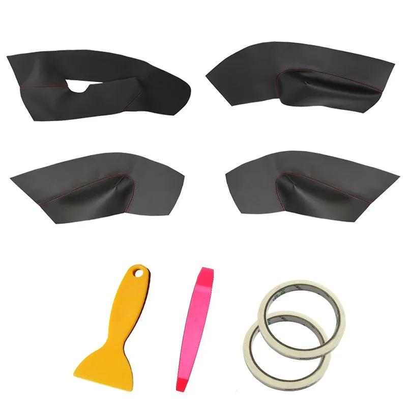 Left Hand Drive Soft Leather Door Panel Cover For Skoda Octavia 2007 2008 2009 2010 2011-2014 Car Door Armrest Panel Cover Trim