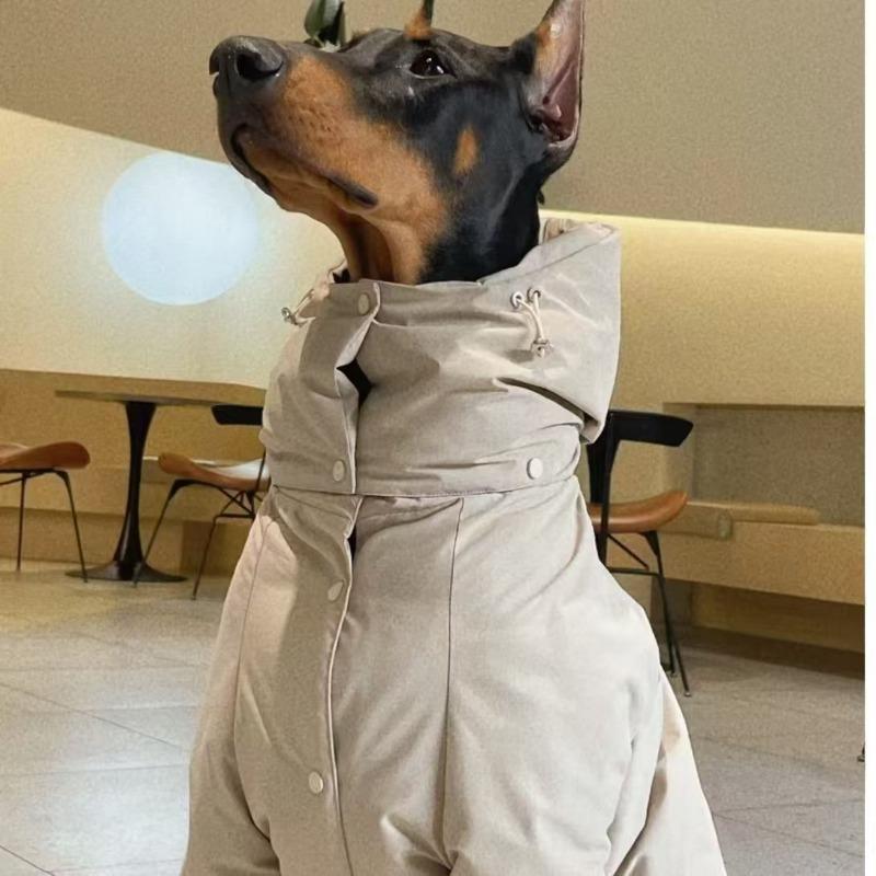 Large Dog Warm Clothing Jacket Waterproof Warm Comfortable Solid Colored Cotton Coat Side Grazing Alaska Medium Large Dog Coat