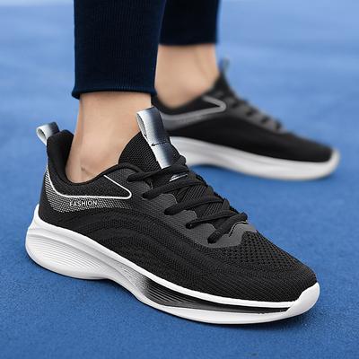 Autumn New Running Men's Shoes Large Size Thick-soled Breathable Mesh Sports Shoes Light Non-slip Shock Absorption Casual Running Shoes Men