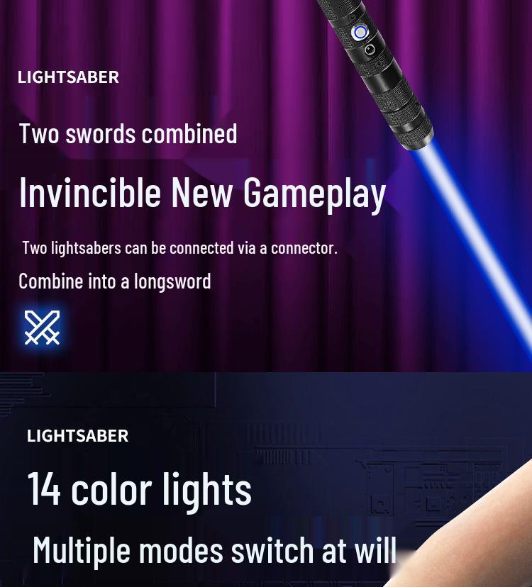 Star Wars RGB Lightsaber Toy - Entry-level Metal Laser Sword, Rechargeable, 7-14 Colors