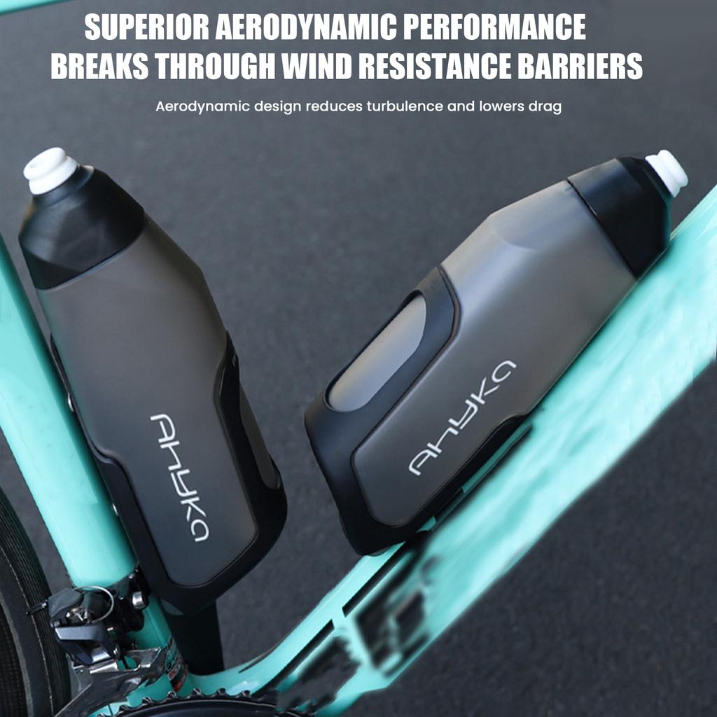 600ml Bicycle Aerodynamic Water Bottle Bracket Set MTB Road Bike Frame Down Tube Riding Water Kettle for Cycling & Sports
