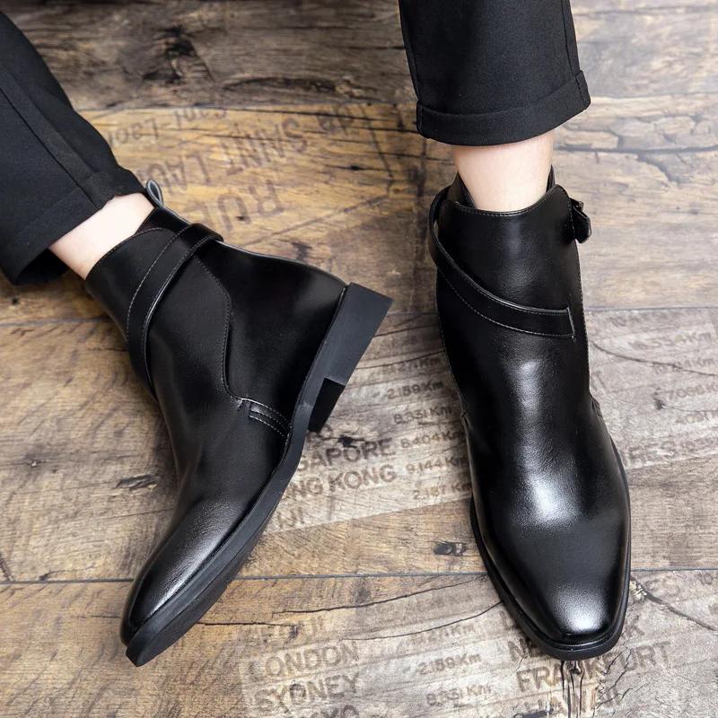 Neue Herren-Business-Casual-Stiefel für Herbst 2024 – Trendmode, große Größen 38–48