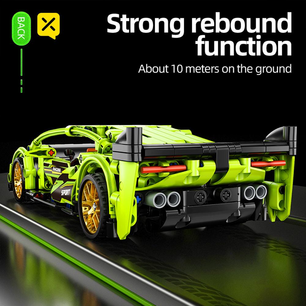 1:18 McLaren Pullback Car 425PCS Early Learning Development Benefits Intelligence Assembled Toys For Children's Christmas Gift