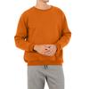 Men's Solid Color Plus Velvet Round Neck Sweatshirt Men's Sports Large Size Casual Round Neck Sweatshirt