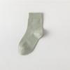 Women's Summer Thin Cotton Pure Color Mesh Breathable Boneless Sweat Absorbable Tube Socks