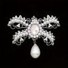 SKEDS Women Girls Elegnat High-end Flower Pearl Crystal Brooch Pin Fashion Exquisite Party Banquet Badges Corsages For Lady