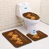 Thanksgiving Bathroom Toilet Three-Piece Floor Mat Doormat Bathroom Carpet