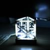 Transparenter Würfel Elektronisches Spiel Schreibtischlicht Maglev-Technologie Schreibtisch-Nachtlicht Schreibtischdekoration