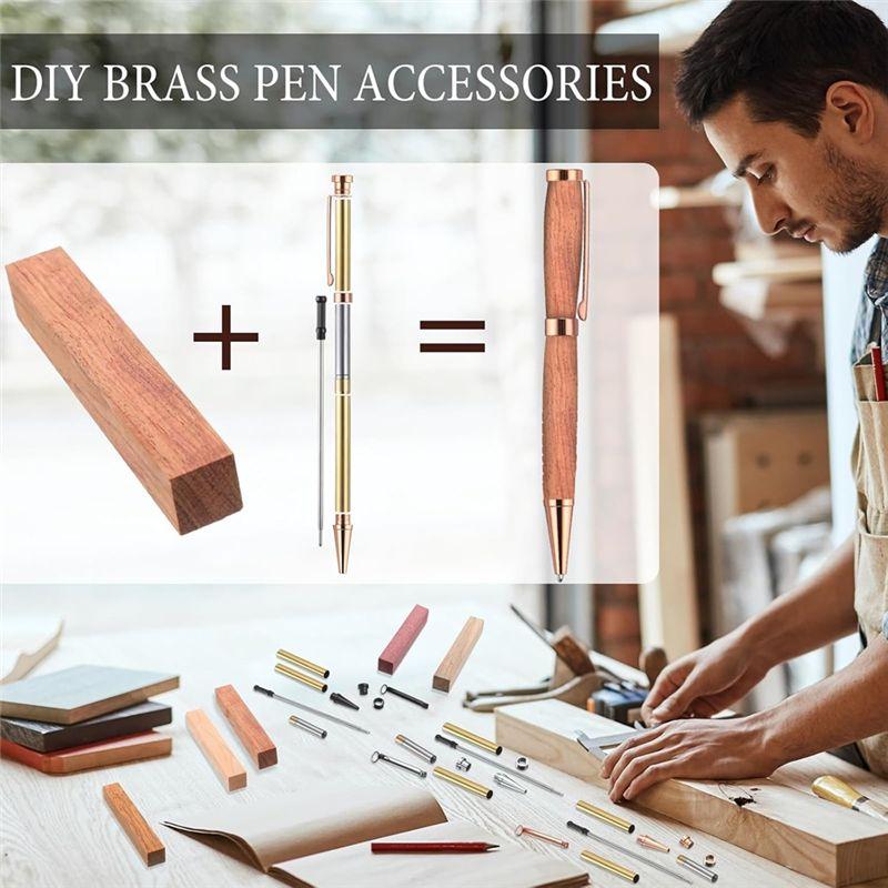 ABIY Woodturning Pen Kits- 15 Sets For Projects, Supply 7Mm Slimline Includes Refills, Pencil Blanks& Lumber For DIY Crafts