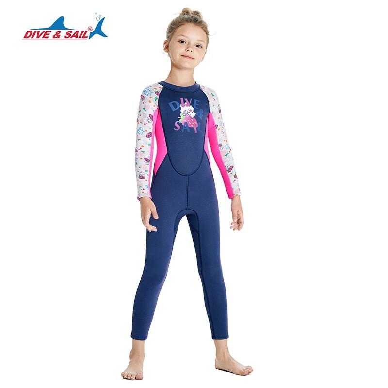 Kids 2.5mm Neoprene Wetsuit Full Body Long Sleeve Snorkeling Swimming Surfing Warm Water Sports