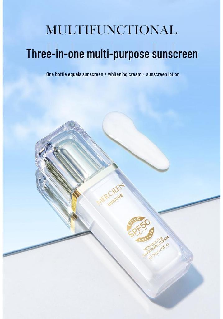 Mengxi Lan 377 SPF50+ Whitening Sunscreen for Military Training: UV Protection Lotion for Men and Women