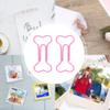100Pcs Bone Shaped Paper Clips Pink Cute Paper Clips Stationery Accessories Mini Paper Clips  Office