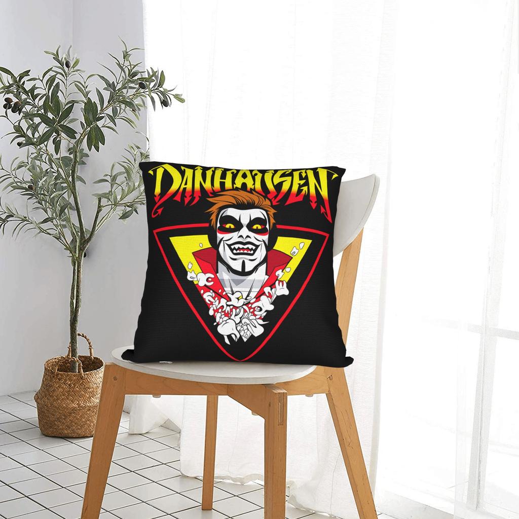 Federa Quadrata per Cuscino Danhausen Wrestling Punk 2026 Copricuscino Fantastico con Cerniera Copricuscino Decorativo per la Casa 18"
