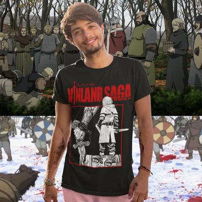 Vinland Saga Nuova T-shirt Thorfinn Shonen Giapponese Maglietta Saga Vichinga