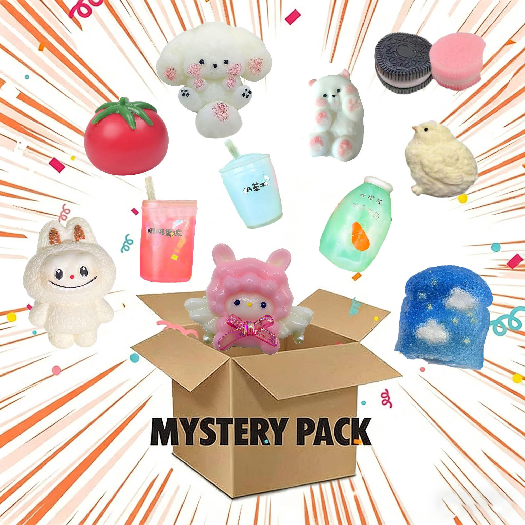 

Taba Squshy Kawaii Mysterious Surprise Stress Relief Toy - Squeezable Restless Cat Paw Chicken Biscuit Dog Animal gift