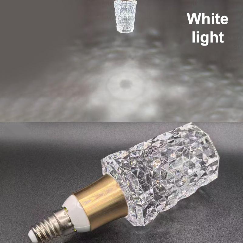 1Pcs E27 Holder Mini Pendant Light Acrylic Crystal Led Bulb Chandelier Fairy Lamp For Bedroom/Kitchen Decoration