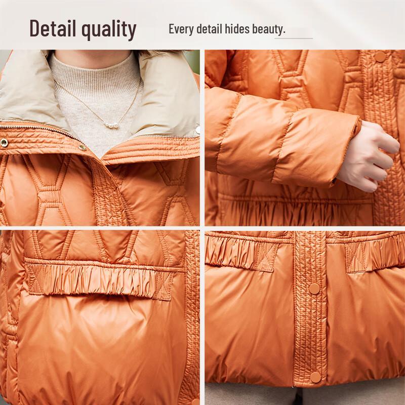 JIANHU Women's Short Lightweight White Duck Down Jacket