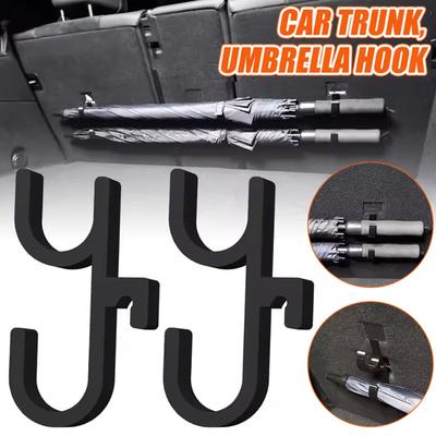 Car Umbrella Hook Umbrella Stand Universal Trunk Hook 2Pcs Holder Vehicle Hanger For Handbag Auto Accessories Internal Storage