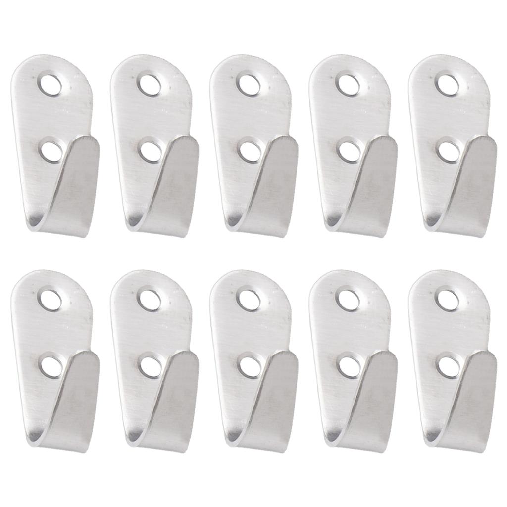 Hook 10XSolid Stainless Steel Wall Mount Single Hook Heavy Duty Rustproof Coat Hanger Crochet Household Hook Cozinha