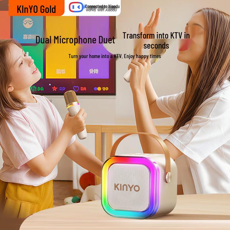 Kinyo Wireless KTV Microphone & Bluetooth Speaker System CN Plug (adapter Included)