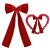 Bow Decoration for Parties High-quality Polyester Bow Festive Ribbon Bow Christmas Tree Topper with Long Streamers