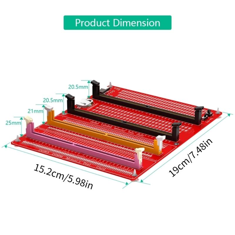 DDR3/4/5 RDIMM/UDIMM Memory Tester with LED USB C Power Supply
