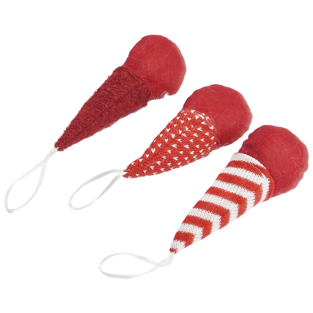 Christmas Tree Hanging Gnome Plush Decorations with Santa Dolls (Set of 3)