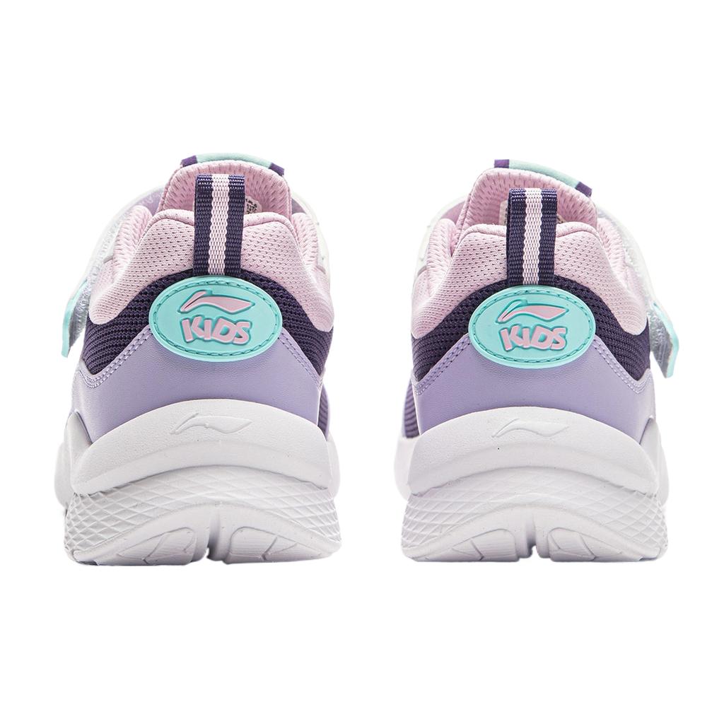 Li Ning Kinder Bequeme Weiche Vielseitige Einfache Low-Top Freizeitschuhe Kinder Sneaker Aubergine-Lila Brise-Lila YKNT148-6