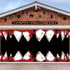 Halloween Garage Door Cover 180x400cm 100D Polyester Custom Halloween Pumpkin Lantern Forest Halloween Background