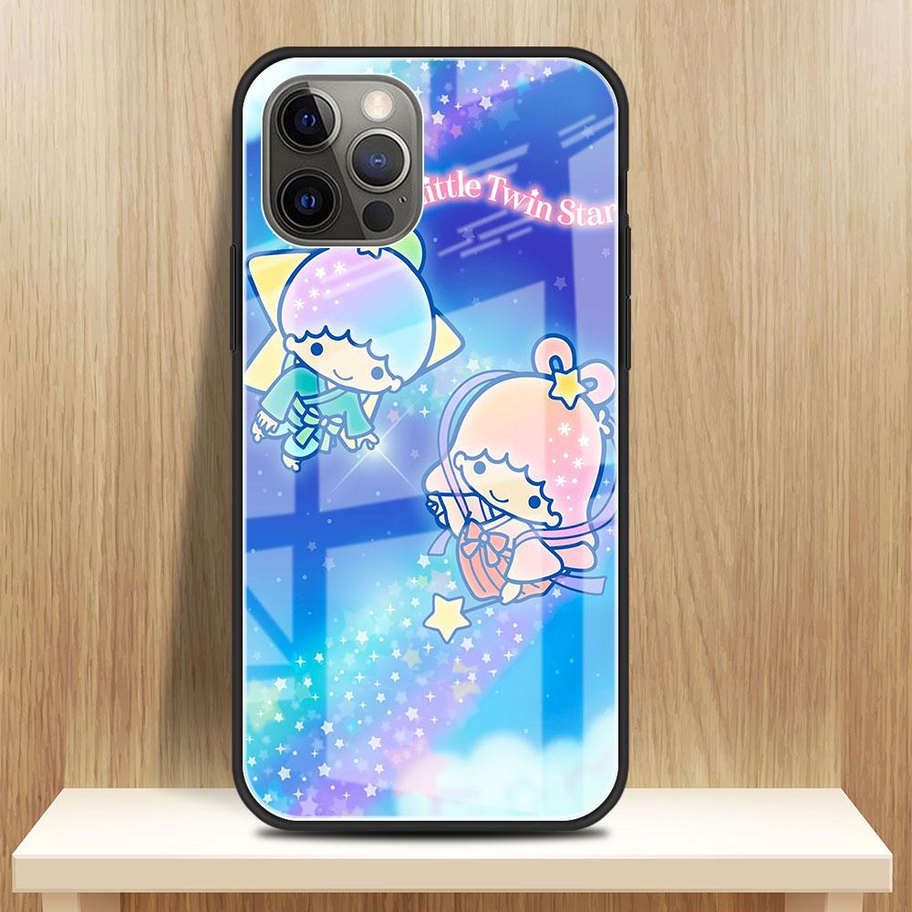 

Стеклянный чехол для Apple iPhone 13 Pro 11 14 12 7 8 Plus SE 2022 XR X XS Max 6 6S закаленный чехол для телефона LittleTwinStars милый iPhone 6 6S