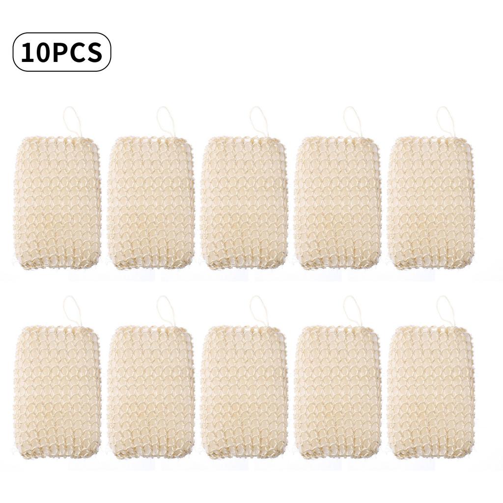 10Pcs Natural Loofah Sponge Body Scrubber Exfoliating Bath Sponge for Shower and SPA Cleaning Gentle Back Scrubber for Women and Men