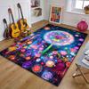 "Colorful Dandelion and Floral Glow" Patterned carpet, suitable as a non slip play mat for the living room and bedroom sofa
