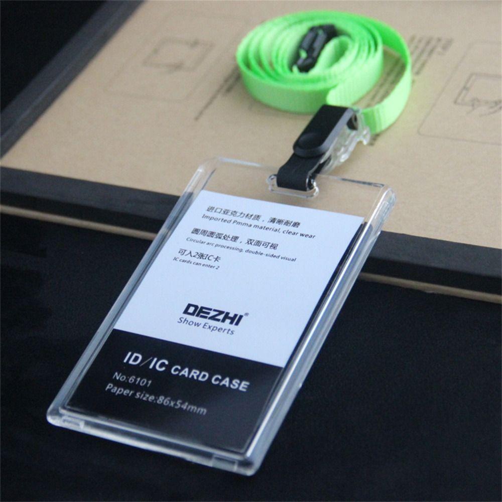 Work Identity Business Card Holder Adjustable Name Card Cover Badge Cards ID Card Holder  Women Men