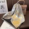 70*70cm Lemon Print Women's Silk Scarf Luxury Headscarf Neck Ties Fashion Decorate Handerchief Female Summer Hijab Bag Ribbions