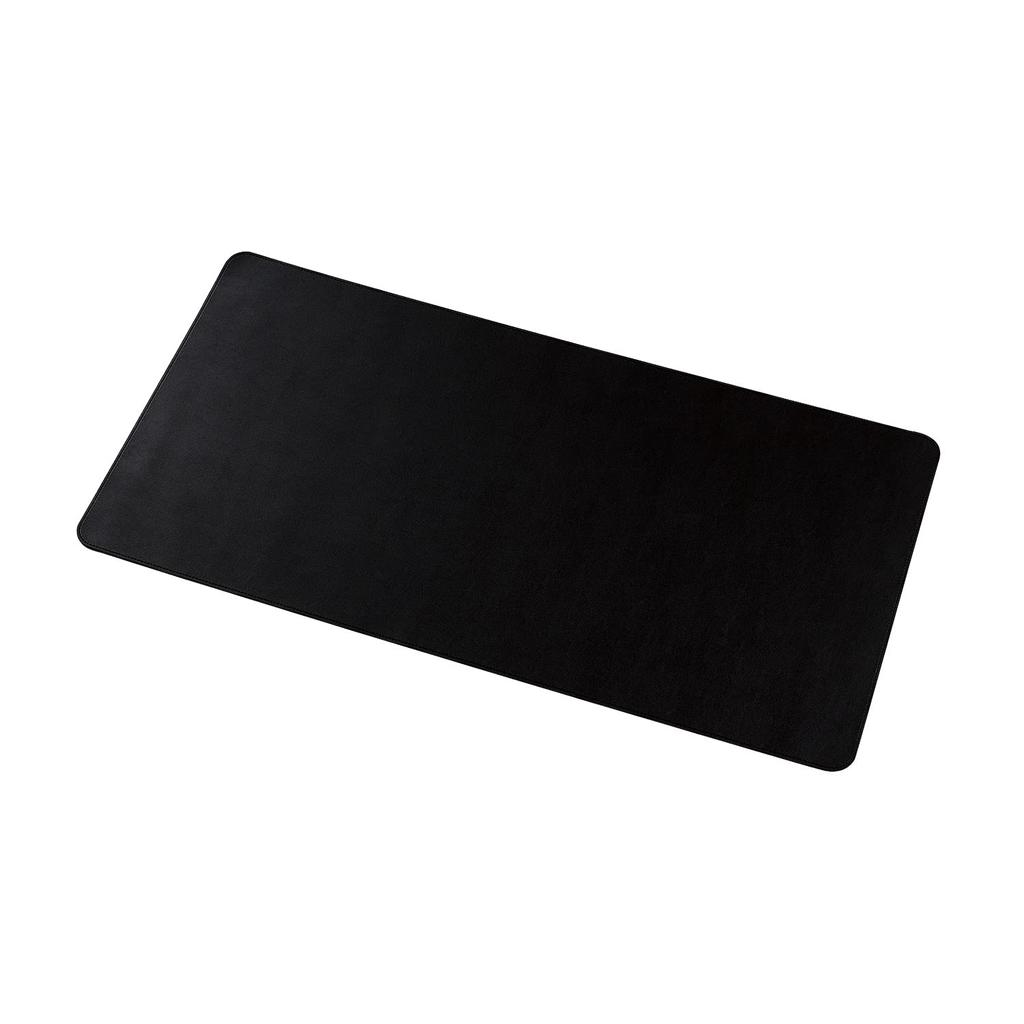 ELECOM Desk Mat Mouse 800mm X 400mm X Expandable for Larger Desk Interior Black Pad, (W) (D) 1.8mm (H), Leather, Use, Organization, Style, MP-DM03BK