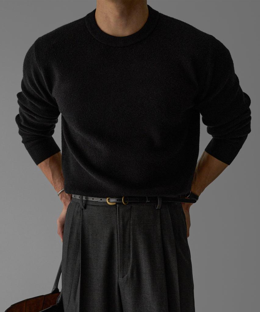 Baulopeulodeogteu Soft Double-Weave Round Knit [Black]