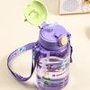 Cute Kids Water Bottle With Straw BPA Leakproof Outdoor Portable Children's Cups School Water Bottle Cartoon Anime Student Strap Water Cup