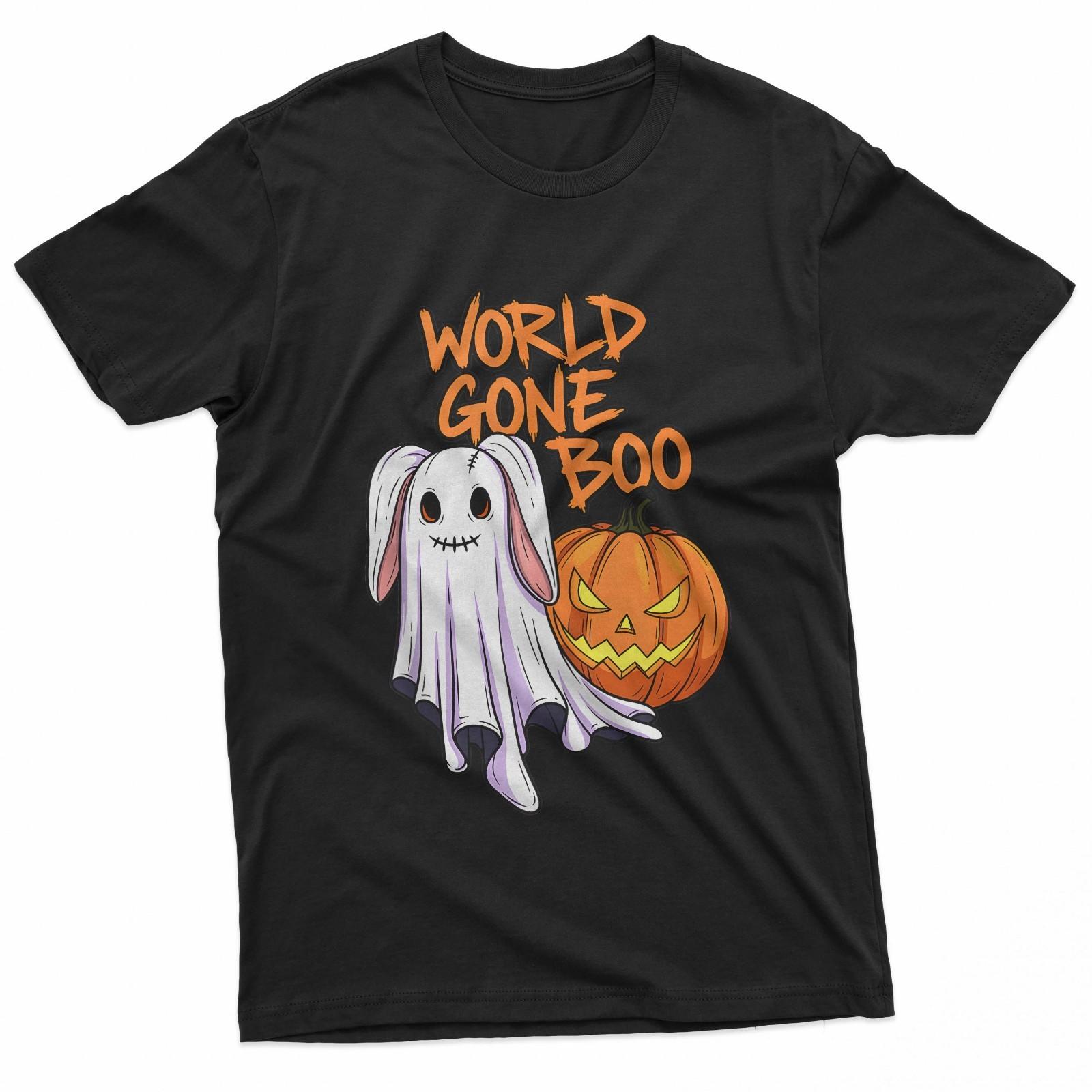 Spooky Ghost Bunny Plush Pumpkin Halloween Creepy T-Shirt XXXL