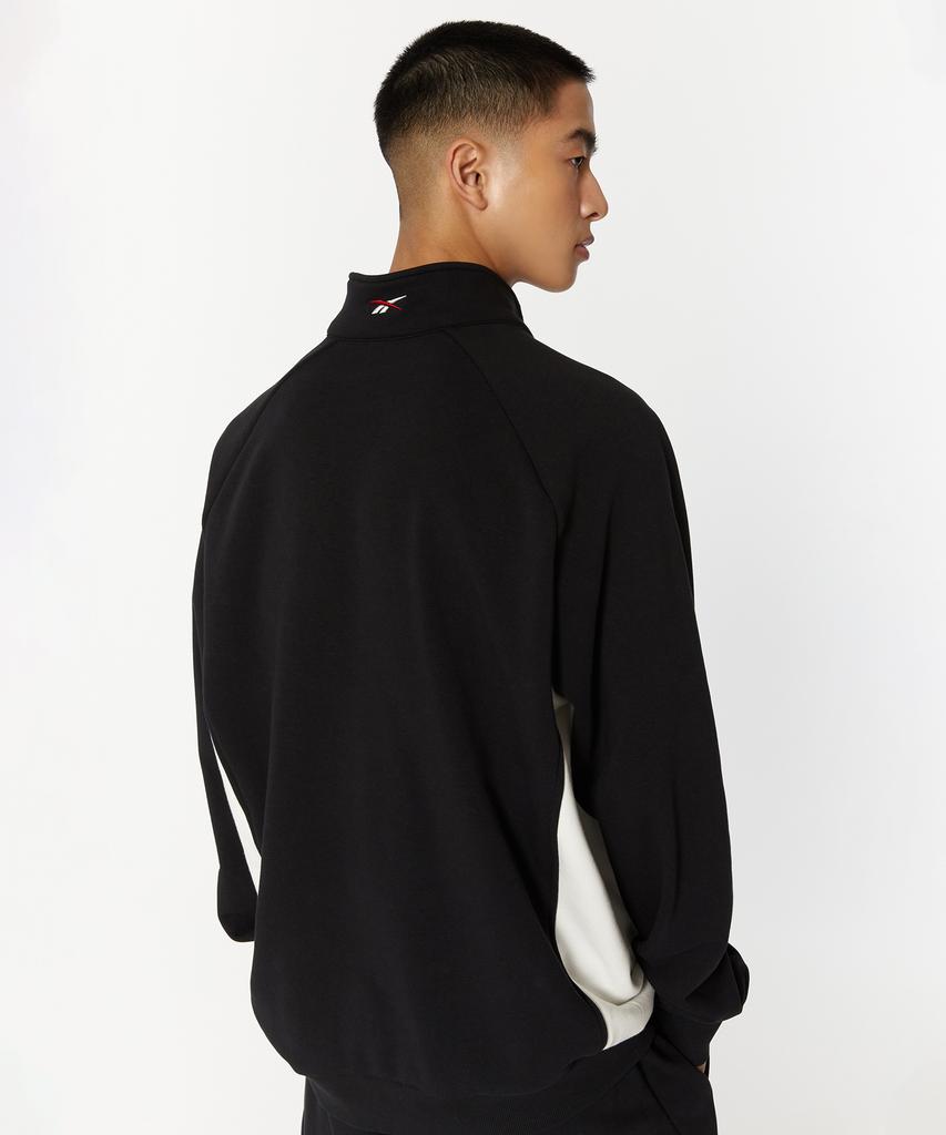 Reebok Half Zip Warm-Up Sweatshirt - Black