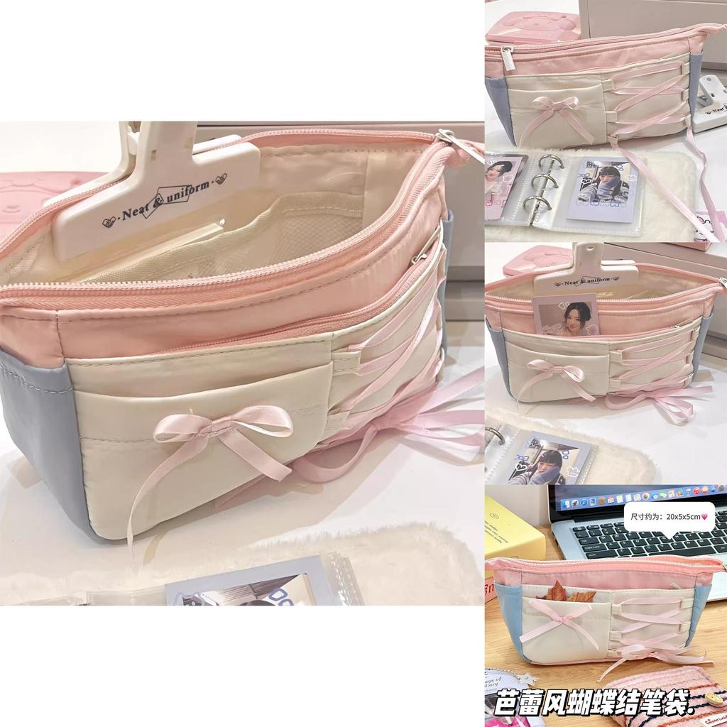 Balettfjäril Rosett Pennfodral Med Stor Kapacitet För Studenter Och Kontorsförvaring