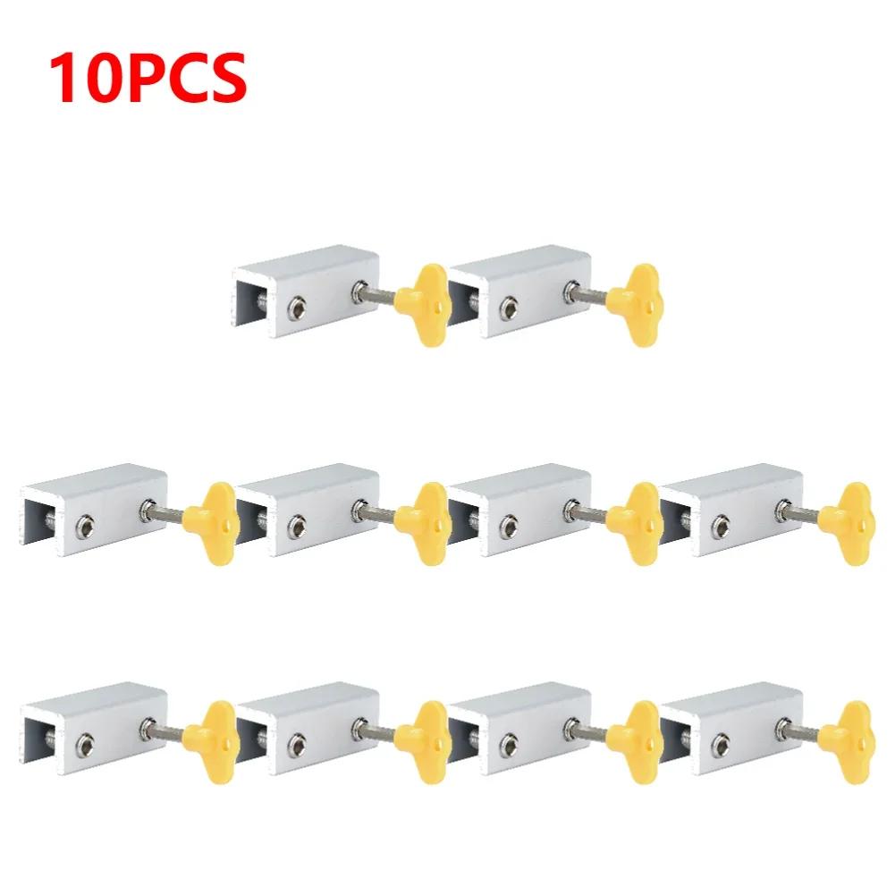 10-1Pcs Aluminum Alloy Window Lock Stopper Sliding Window Anti-theft lock Window Sliding Door Baby Kids Child Safety Doors Lock