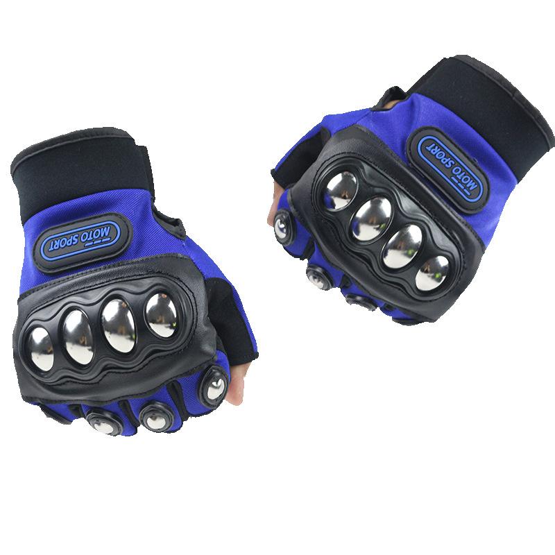 

Тактические перчатки Перчатки без пальцев с корпусом из нержавеющей стали Спорт на открытом воздухе Защита от падений Мужские тонкие для единоборств бокса езды на мотоцикле one size fits all синий