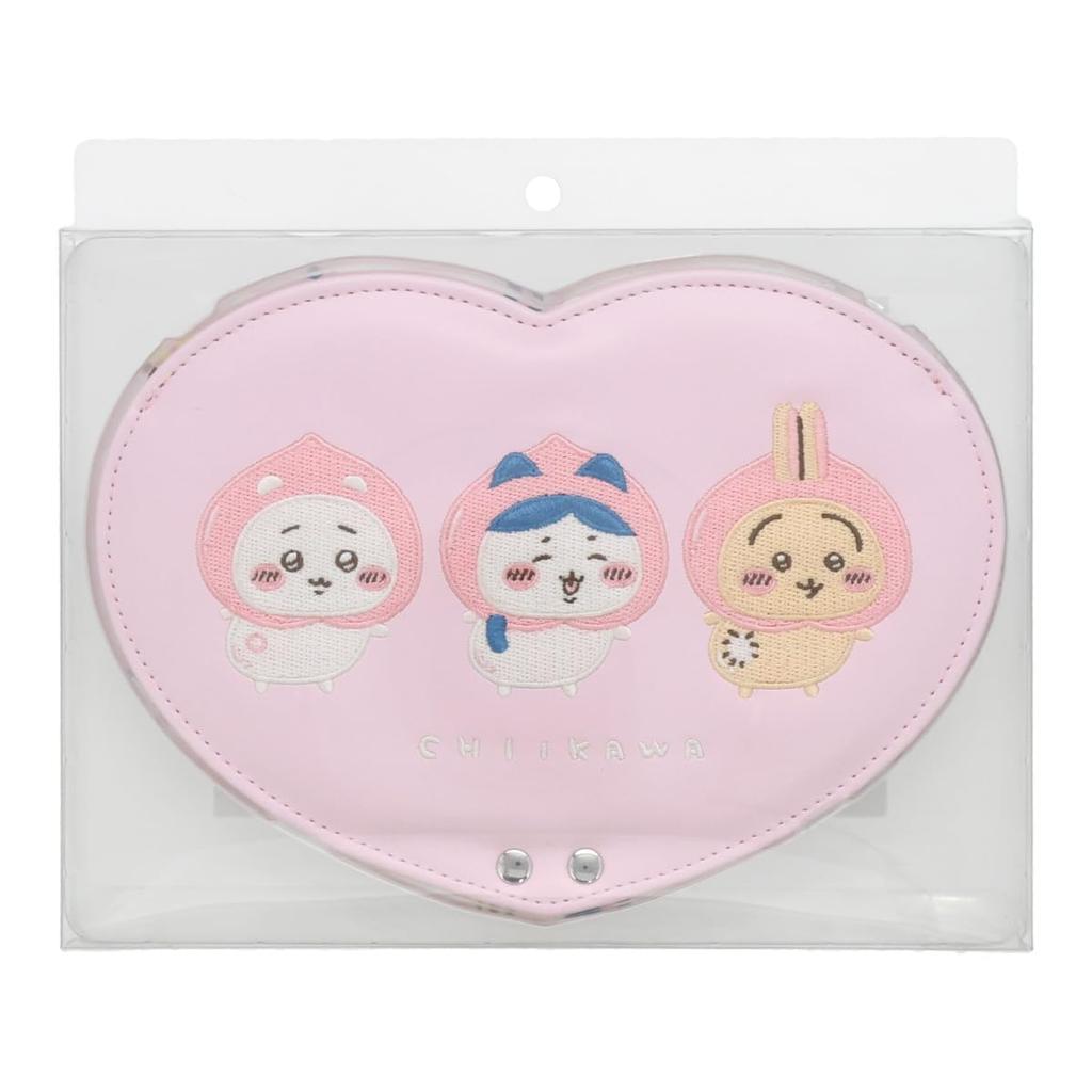 Shobido Chiikawa Fabric Nagano Hand CW46485 Heart-Shaped Mirror, Mirror,